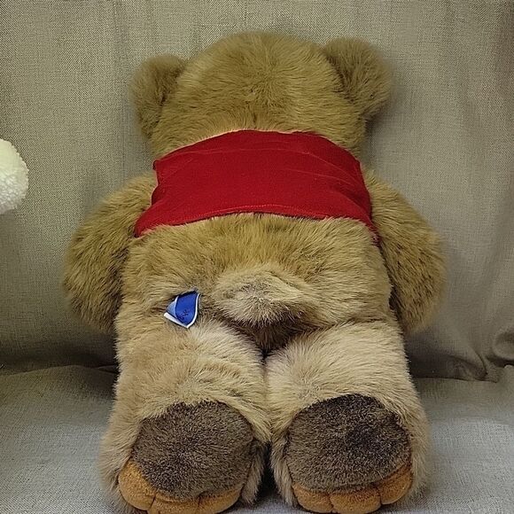 JCPenney Holiday Teddy Bear Brown Red/gr Vest Christmas 24" Plush Stuffed Animal - Picture 3 of 6